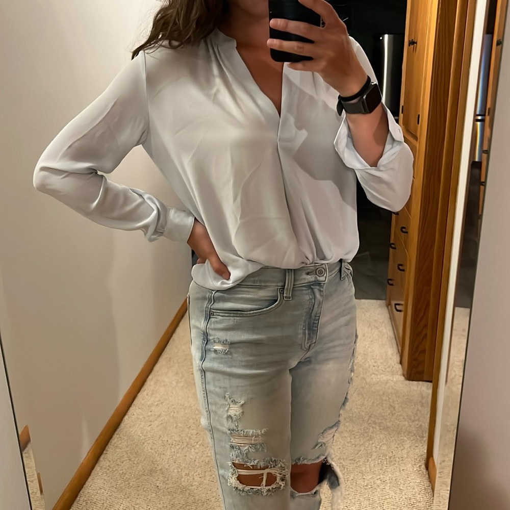 Light blue blouse